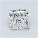 Natural Diamond 1.01 Carats, Princess with  Cut, H Color, VVS1 Clarity and Certified by GIA