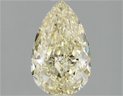Picture of Lab Grown Diamond 1.58 Carats, Pear with  Cut, Fancy Intense Yellow Color, VVS2 Clarity and Certified by IGI