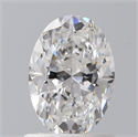 Natural Diamond 0.90 Carats, Oval with  Cut, E Color, SI1 Clarity and Certified by GIA
