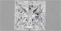 Natural Diamond 0.44 Carats, Princess with  Cut, D Color, VVS2 Clarity and Certified by GIA