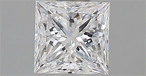 Picture of Natural Diamond 0.44 Carats, Princess with  Cut, D Color, VVS2 Clarity and Certified by GIA