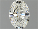 Natural Diamond 0.70 Carats, Oval with  Cut, H Color, VVS2 Clarity and Certified by GIA