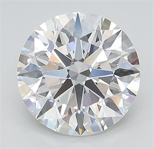 Picture of Lab Grown Diamond 2.42 Carats, Round with Ideal Cut, D Color, IF Clarity and Certified by IGI