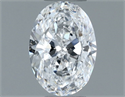 Natural Diamond 0.30 Carats, Oval with  Cut, D Color, VVS2 Clarity and Certified by GIA