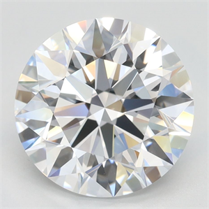 Picture of Lab Grown Diamond 3.26 Carats, Round with Ideal Cut, D Color, IF Clarity and Certified by IGI