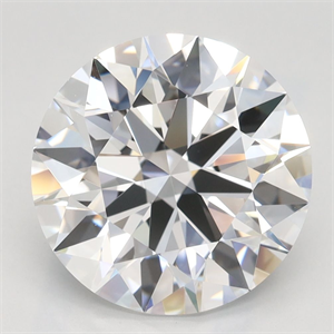 Picture of Lab Grown Diamond 3.45 Carats, Round with Excellent Cut, D Color, FL Clarity and Certified by GIA