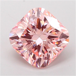 Picture of Lab Grown Diamond 5.04 Carats, CUSHION MODIFIED with  Cut, Fancy Intense Pink Color, VVS2 Clarity and Certified by IGI
