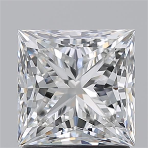 Picture of Natural Diamond 1.70 Carats, Princess with  Cut, G Color, VS2 Clarity and Certified by GIA