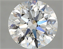 Natural Diamond 2.03 Carats, Round with Excellent Cut, G Color, VVS1 Clarity and Certified by GIA