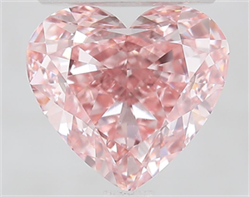 Picture of Lab Grown Diamond 2.54 Carats, Heart with  Cut, Fancy Vivid Pink Color, VS2 Clarity and Certified by IGI