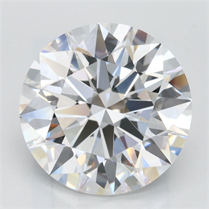 Picture of Lab Grown Diamond 3.20 Carats, Round with Excellent Cut, D Color, IF Clarity and Certified by GIA