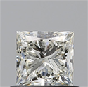 Natural Diamond 0.70 Carats, Princess with  Cut, K Color, VVS2 Clarity and Certified by GIA