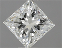 Natural Diamond 0.50 Carats, Princess with  Cut, I Color, IF Clarity and Certified by IGI