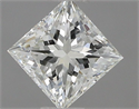 Natural Diamond 0.50 Carats, Princess with  Cut, I Color, IF Clarity and Certified by IGI