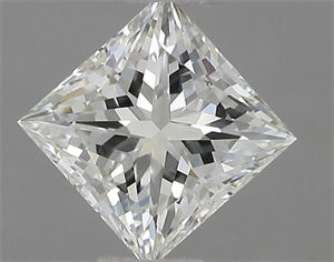 Picture of Natural Diamond 0.50 Carats, Princess with  Cut, I Color, IF Clarity and Certified by IGI