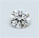 Natural Diamond 0.59 Carats, Round with Excellent Cut, I Color, SI2 Clarity and Certified by GIA