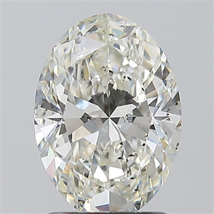 Picture of Natural Diamond 1.50 Carats, Oval with  Cut, I Color, SI2 Clarity and Certified by GIA