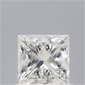 Natural Diamond 0.70 Carats, Princess with  Cut, G Color, IF Clarity and Certified by IGI