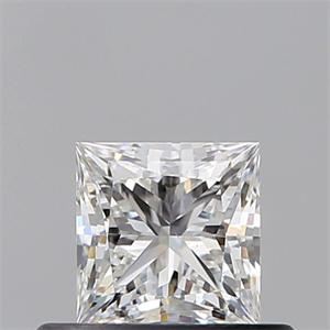 Picture of Natural Diamond 0.46 Carats, Princess with  Cut, F Color, VS2 Clarity and Certified by GIA