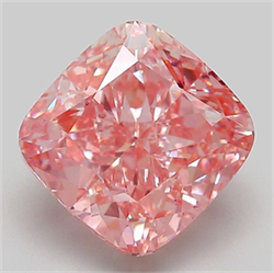 Picture of Lab Grown Diamond 3.96 Carats, CUSHION MODIFIED with  Cut, Fancy Vivid Pink Color, VS1 Clarity and Certified by IGI