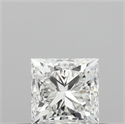 Natural Diamond 0.50 Carats, Princess with  Cut, F Color, IF Clarity and Certified by IGI