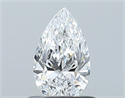 Natural Diamond 0.53 Carats, Pear with  Cut, D Color, VVS1 Clarity and Certified by GIA