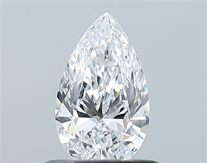 Picture of Natural Diamond 0.53 Carats, Pear with  Cut, D Color, VVS1 Clarity and Certified by GIA