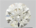 Natural Diamond 0.51 Carats, Round with Excellent Cut, J Color, IF Clarity and Certified by IGI