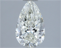 Natural Diamond 0.90 Carats, Pear with  Cut, J Color, SI1 Clarity and Certified by IGI