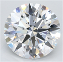 Lab Grown Diamond 4.24 Carats, Round with Excellent Cut, D Color, IF Clarity and Certified by GIA