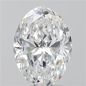 Picture of Natural Diamond 2.01 Carats, Oval with  Cut, D Color, SI1 Clarity and Certified by GIA