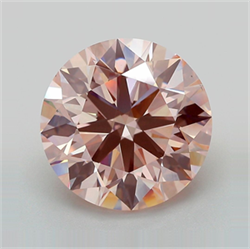 Picture of Lab Grown Diamond 6.77 Carats, Round with Ideal Cut, Fancy Intense Pink Color, VS2 Clarity and Certified by IGI
