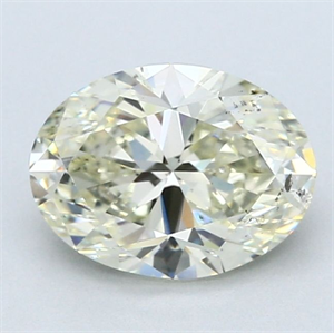 Foto Diamante Natural 1.70 quilates, Ovalado , Color N, claridad SI2 y certificado GIA de