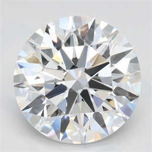 Picture of Lab Grown Diamond 2.69 Carats, Round with Ideal Cut, D Color, VVS1 Clarity and Certified by IGI