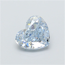 Picture of Lab Grown Diamond 1.32 Carats, Heart with  Cut, Fancy Intense Blue Color, IF Clarity and Certified by IGI