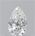 Natural Diamond 0.50 Carats, Pear with  Cut, E Color, SI1 Clarity and Certified by GIA