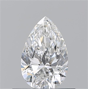 Picture of Natural Diamond 0.50 Carats, Pear with  Cut, E Color, SI1 Clarity and Certified by GIA
