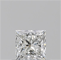Diamante Natural 0.51 quilates, Princesa , Color H, claridad VVS1 y certificado GIA
