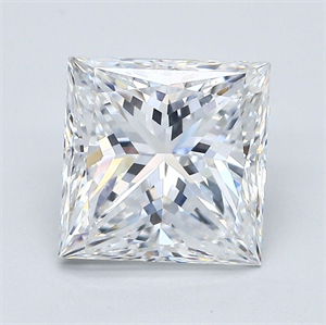 Foto Diamante Natural 3.50 quilates, Princesa , Color E, claridad SI1 y certificado GIA de