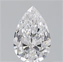 Natural Diamond 0.70 Carats, Pear with  Cut, D Color, VVS2 Clarity and Certified by GIA