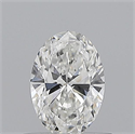 Natural Diamond 0.58 Carats, Oval with  Cut, F Color, VVS2 Clarity and Certified by GIA