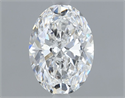 Natural Diamond 0.72 Carats, Oval with  Cut, D Color, VS1 Clarity and Certified by GIA