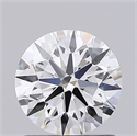 Lab Grown Diamond 1.02 Carats, Round with Ideal Cut, D Color, VVS2 Clarity and Certified by IGI