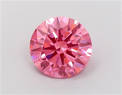 Picture of Lab Grown Diamond 1.82 Carats, Round with Ideal Cut, Fancy Vivid Pink Color, VVS2 Clarity and Certified by IGI