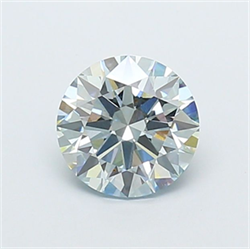 Picture of Lab Grown Diamond 1.60 Carats, Round with Ideal Cut, Fancy Light Blue Color, VVS2 Clarity and Certified by IGI