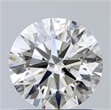 Natural Diamond 1.40 Carats, Round with Excellent Cut, K Color, I1 Clarity and Certified by GIA