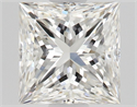 Natural Diamond 0.70 Carats, Princess with  Cut, H Color, VVS1 Clarity and Certified by GIA