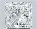 Natural Diamond 1.20 Carats, Princess with  Cut, H Color, VS1 Clarity and Certified by GIA