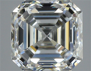 Foto Diamante Natural 1.71 quilates, Asscher , Color H, claridad VS1 y certificado GIA de