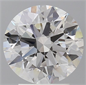 Lab Grown Diamond 3.09 Carats, Round with Ideal Cut, E Color, VS1 Clarity and Certified by IGI